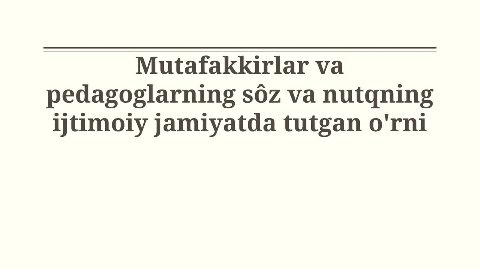 Nutq madaniyati va ijtimoiy muhit