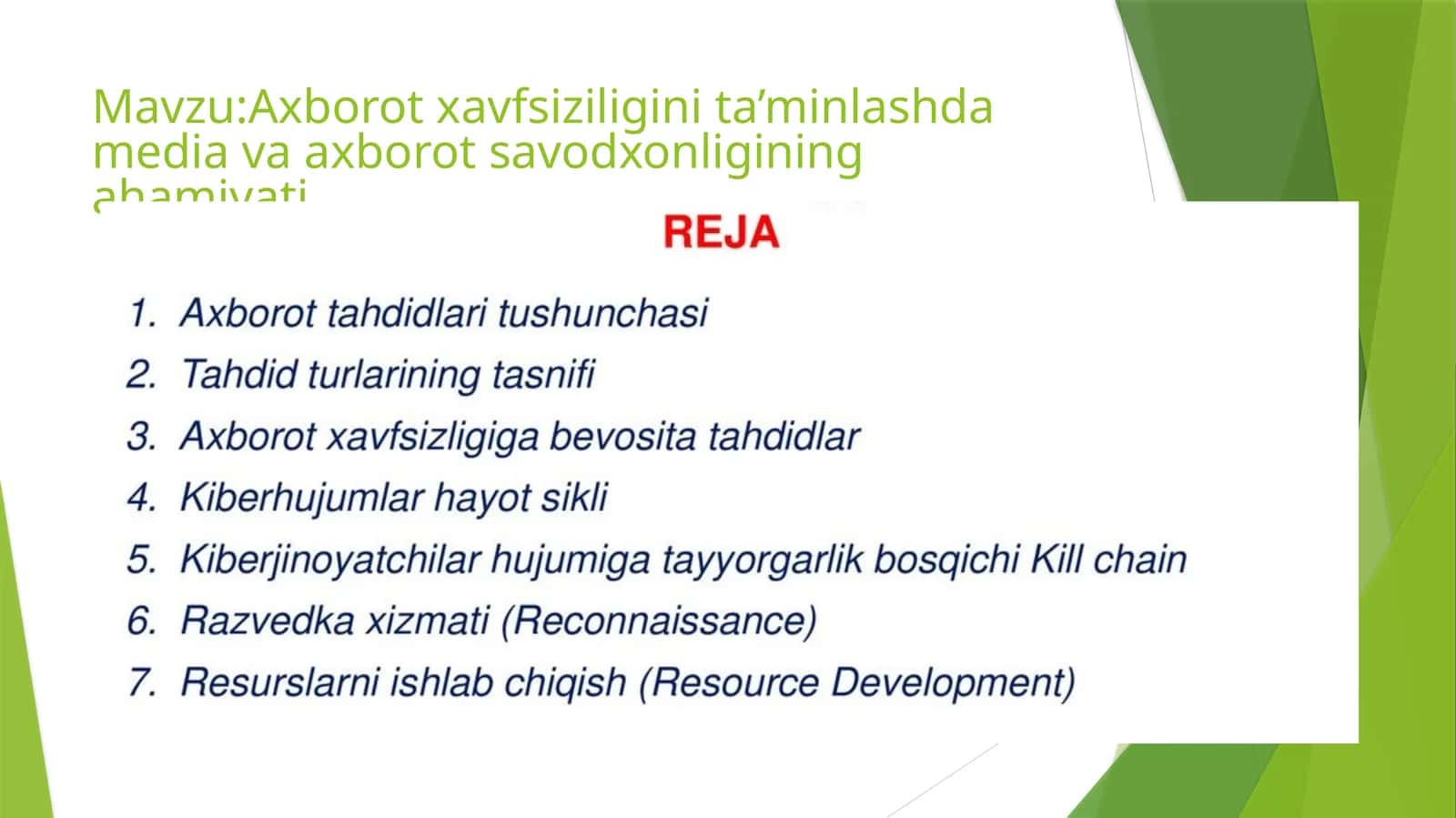 Axborot xavfsiziligini ta’minlashda media va axborot savodxonligining ahamiyati