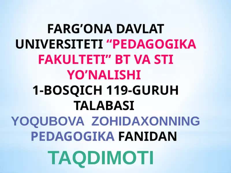 MUNAVVAR QORI ABDURASHIDXONOV HAYOTI VA PEDAGOGIK FAOLIYATI