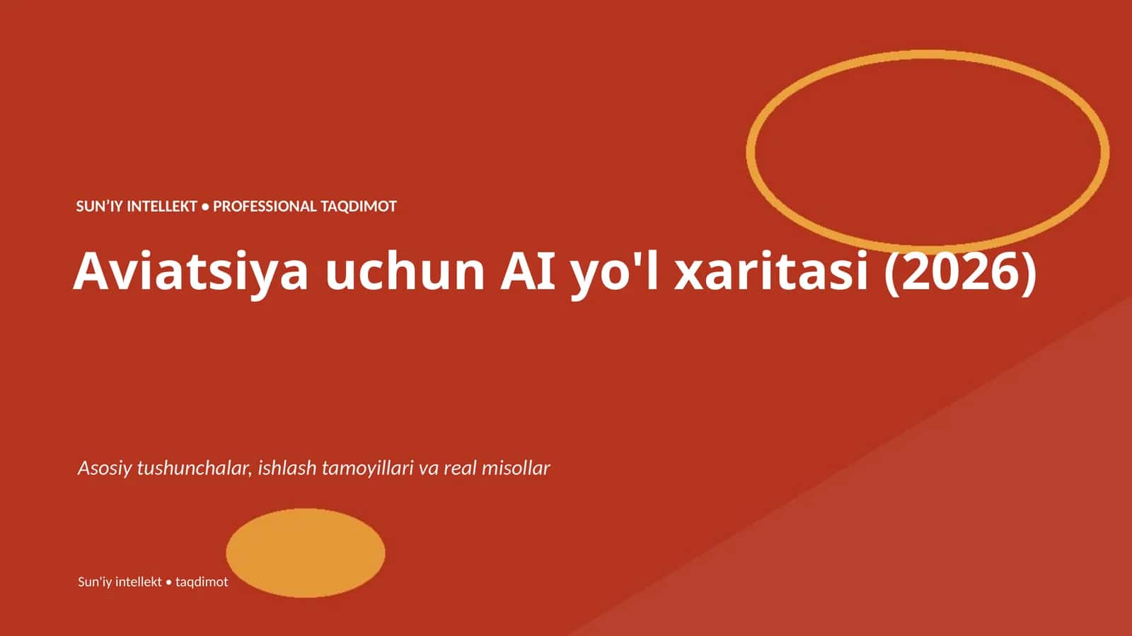 Aviatsiya uchun AI yo'l xaritasi (2026)
