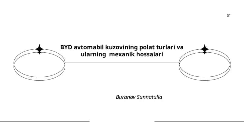BYD avtomabil kuzovining polat turlari va ularning mexanik hossalari