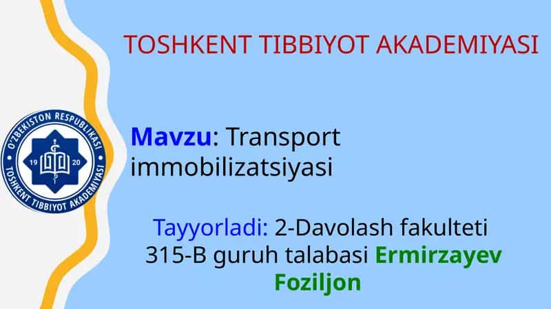 Transport immobilizatsiyasi