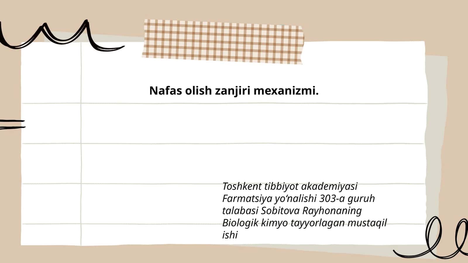 Nafas olish zanjiri mexanizmi