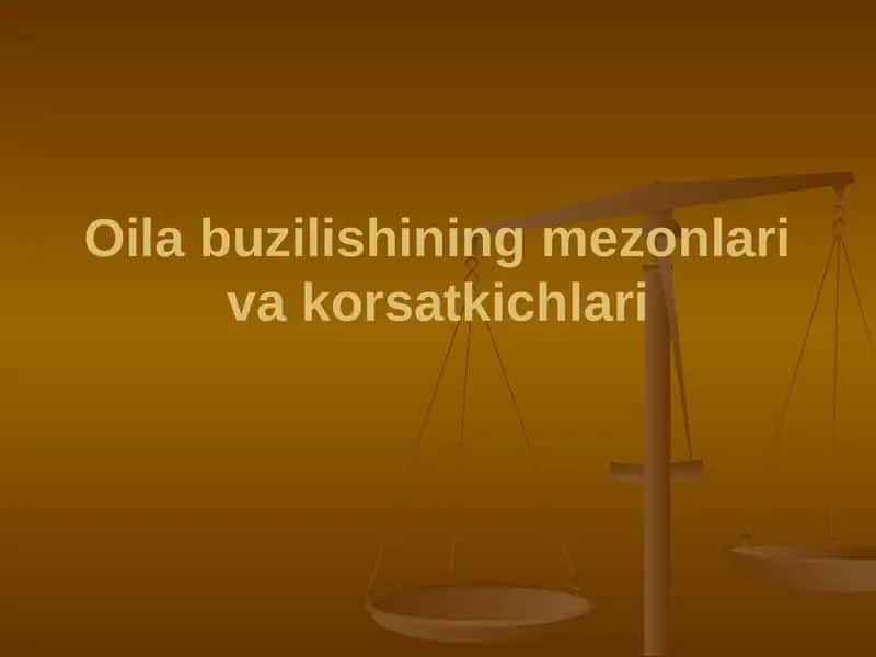 Oilabuzilishiningmezonlarivakorsatkichlari