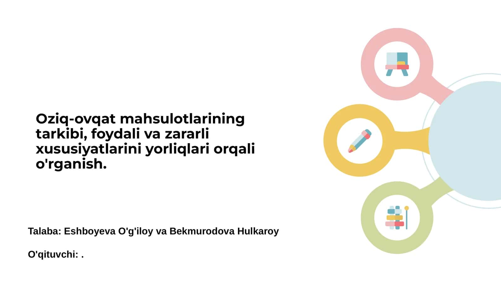 Oziq-ovqat mahsulotlarining tarkibi: asosiy tushunchalar