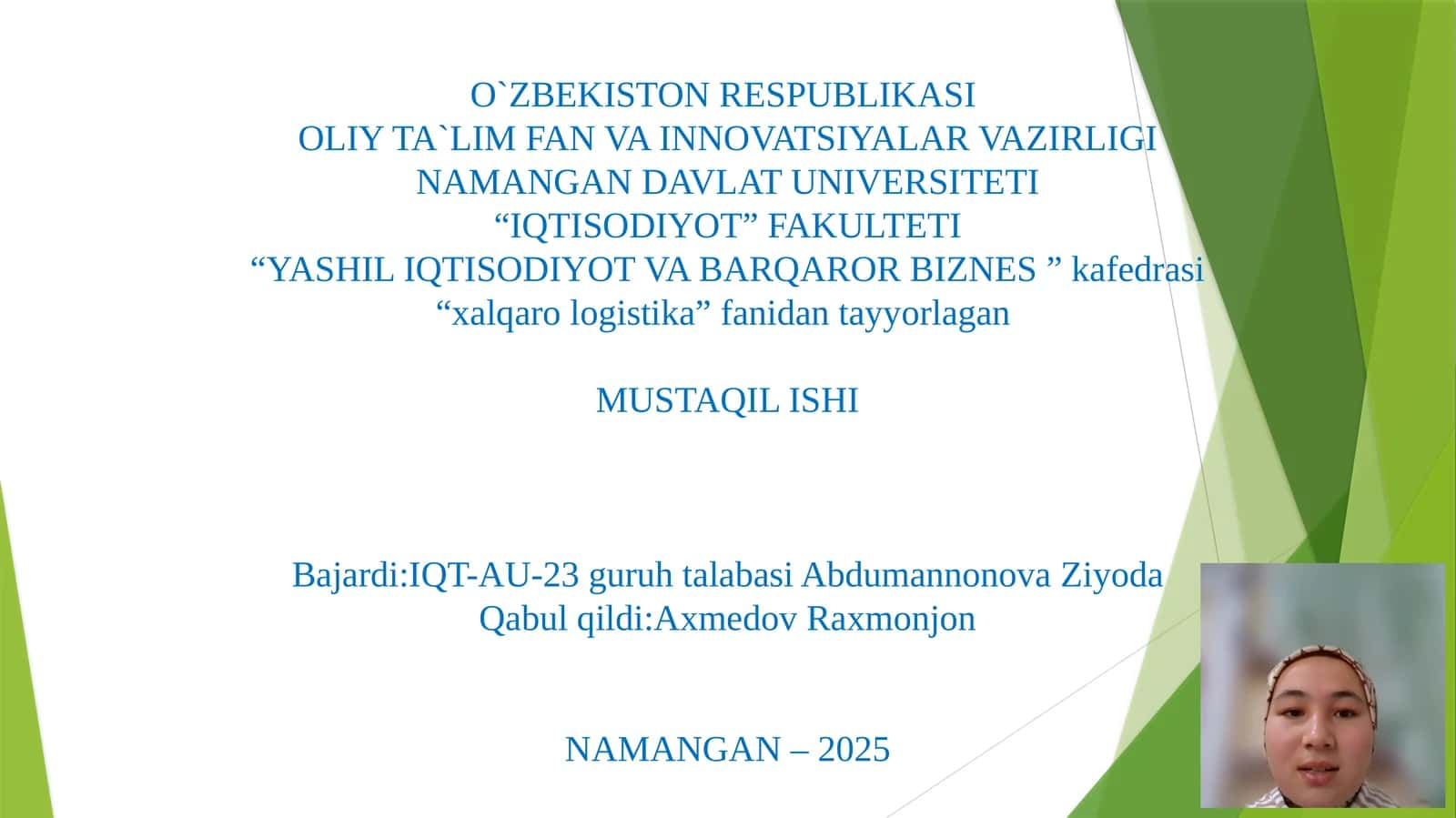 Logistik operatsiyalarning asosiy bosqichlari