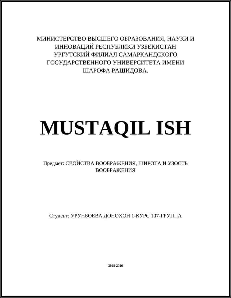 MUSTAQIL ISH