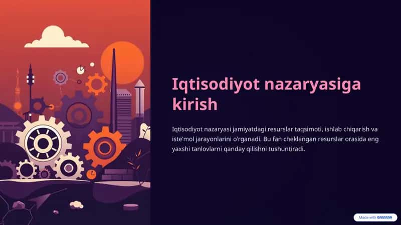 Iqtisodiyot nazaryasiga kirish