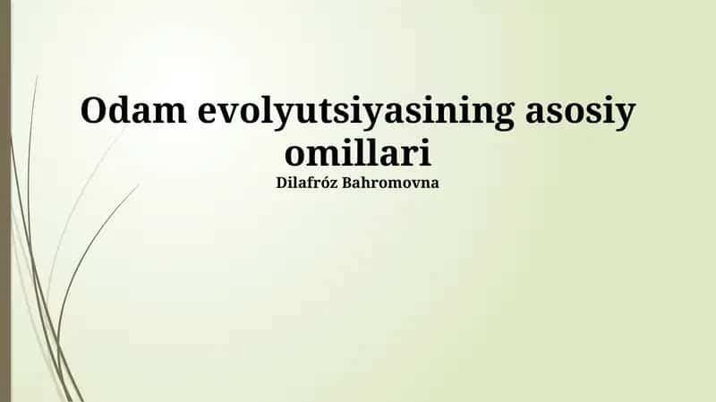 Odamlarning Oziq-Ovqat Manbalarining O'zgarishi