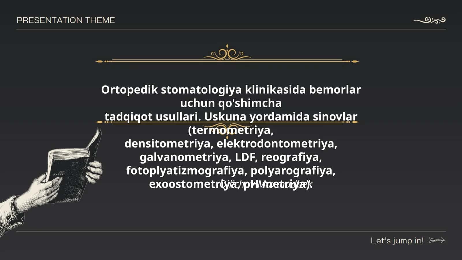 Ortopedik stomatologiya klinikasida bemorlar uchun qo'shimcha tadqiqot usullari