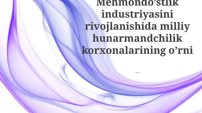 Milliy Hunarmandchilik Korxonalari: Muhim Kuch