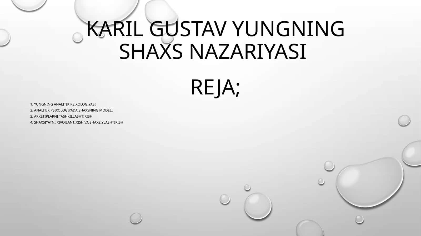 Karil Gustav Yungning shaxs nazariyasi