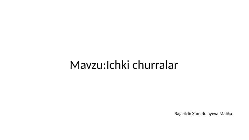 Ichki churralar