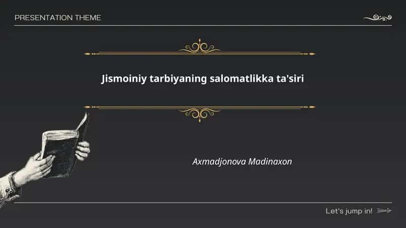 Jismoiniy tarbiyaning salomatlikka ta'siri