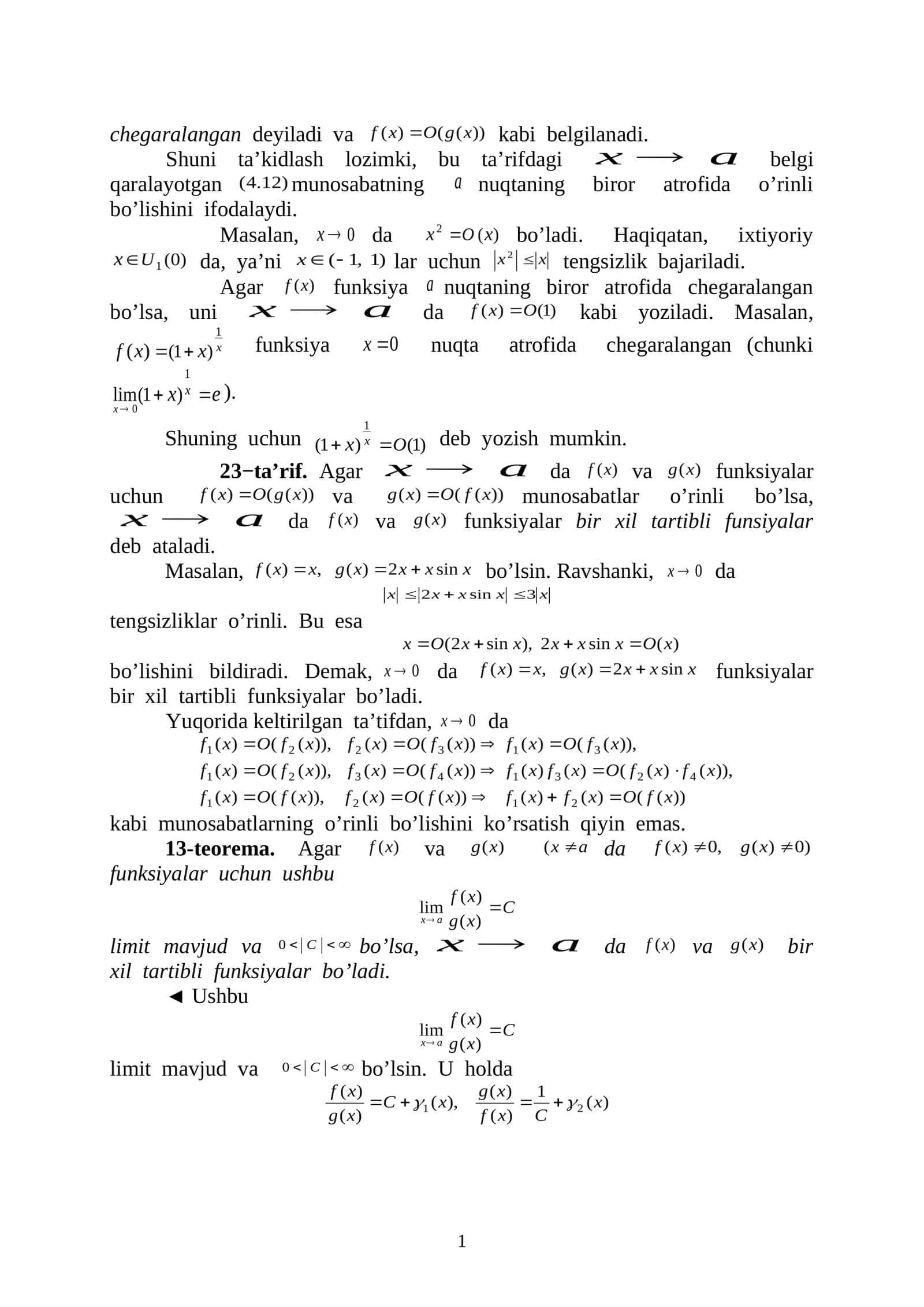 Chegaralanish (O(qiyinlik))