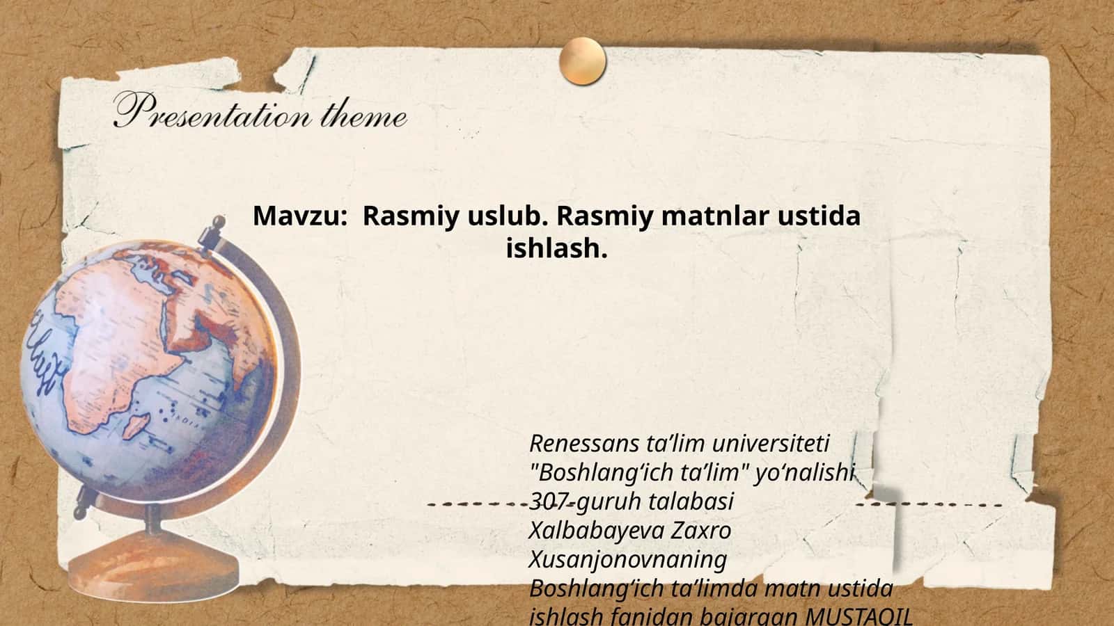 Boshlangʻich taʼlimda matn ustida ishlash
