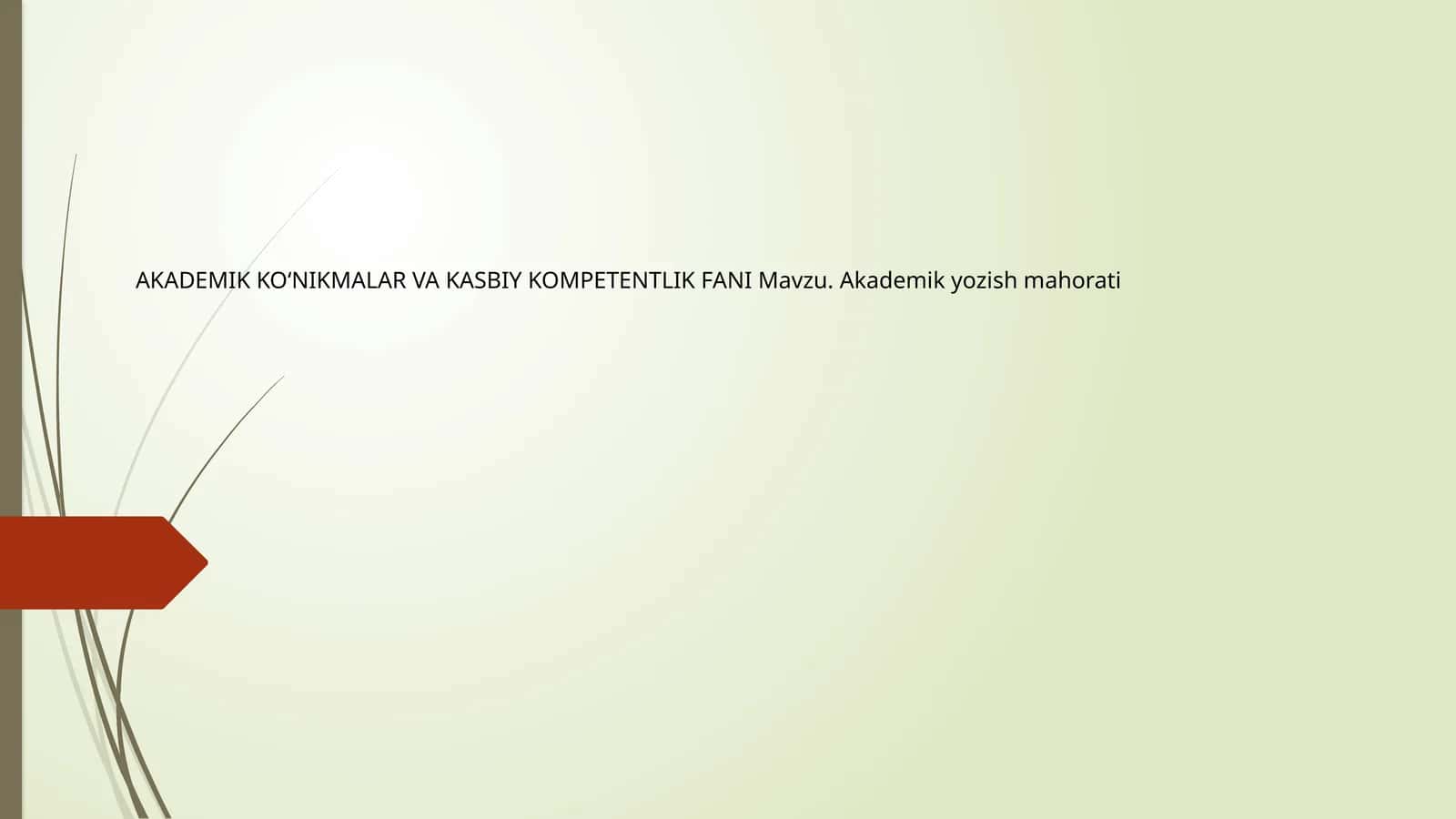 Akademik Yozuv Mahorati
