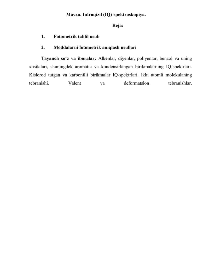 Infraqizil (IQ)-spektroskopiya