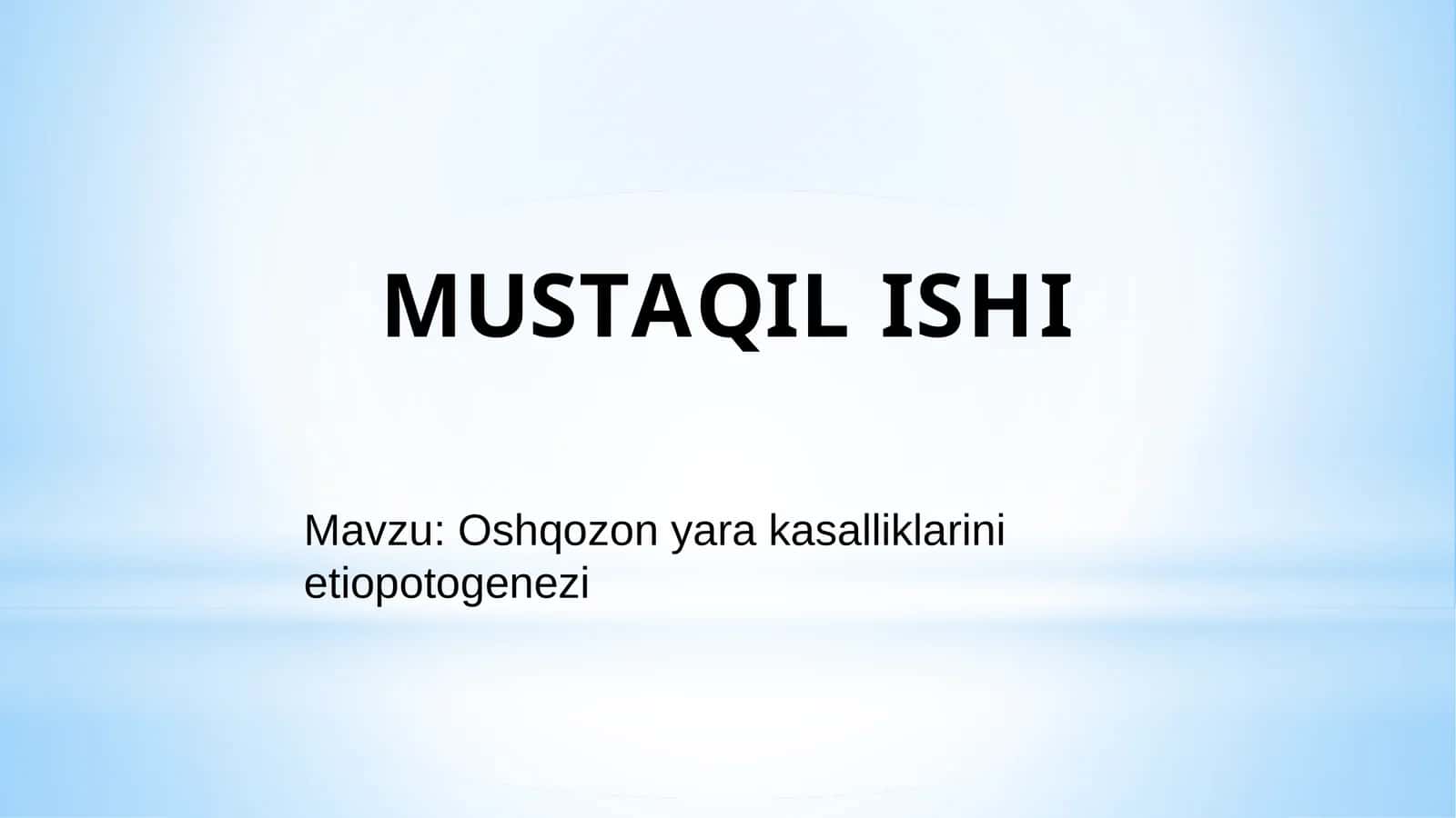 Oshqozon yara kasalliklarini etiopotogenezi