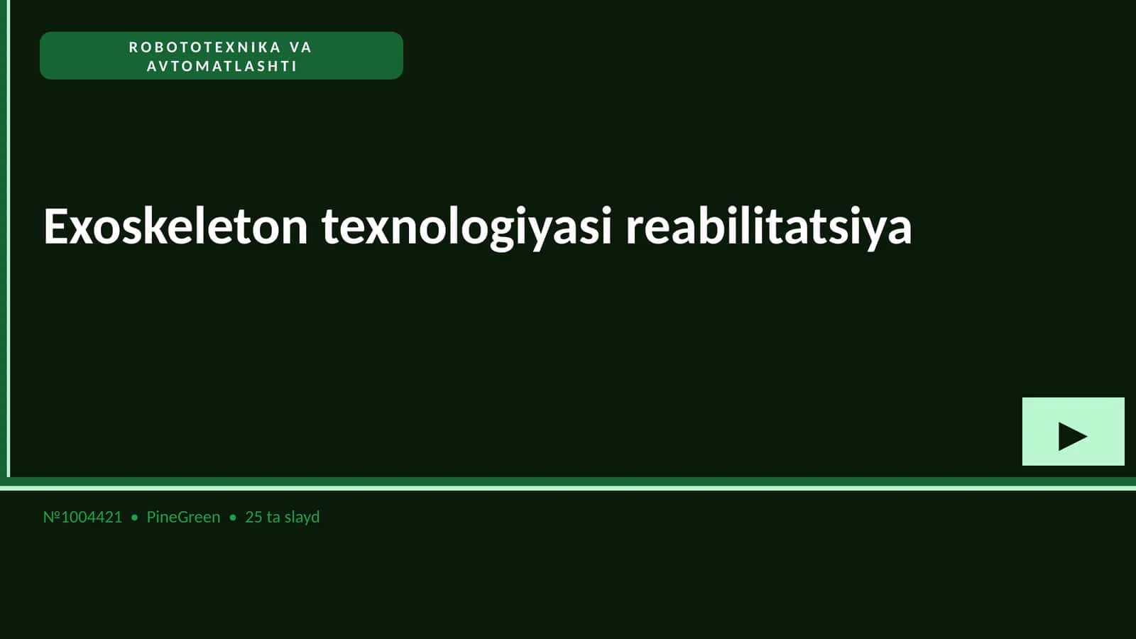 Exoskeleton texnologiyasi reabilitatsiya