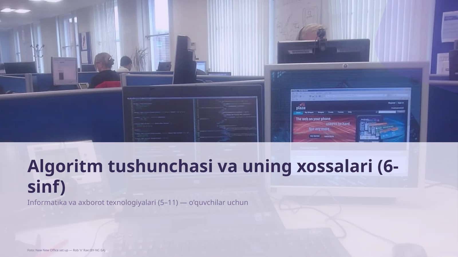 Algoritm tushunchasi va uning xossalari (6-sinf)