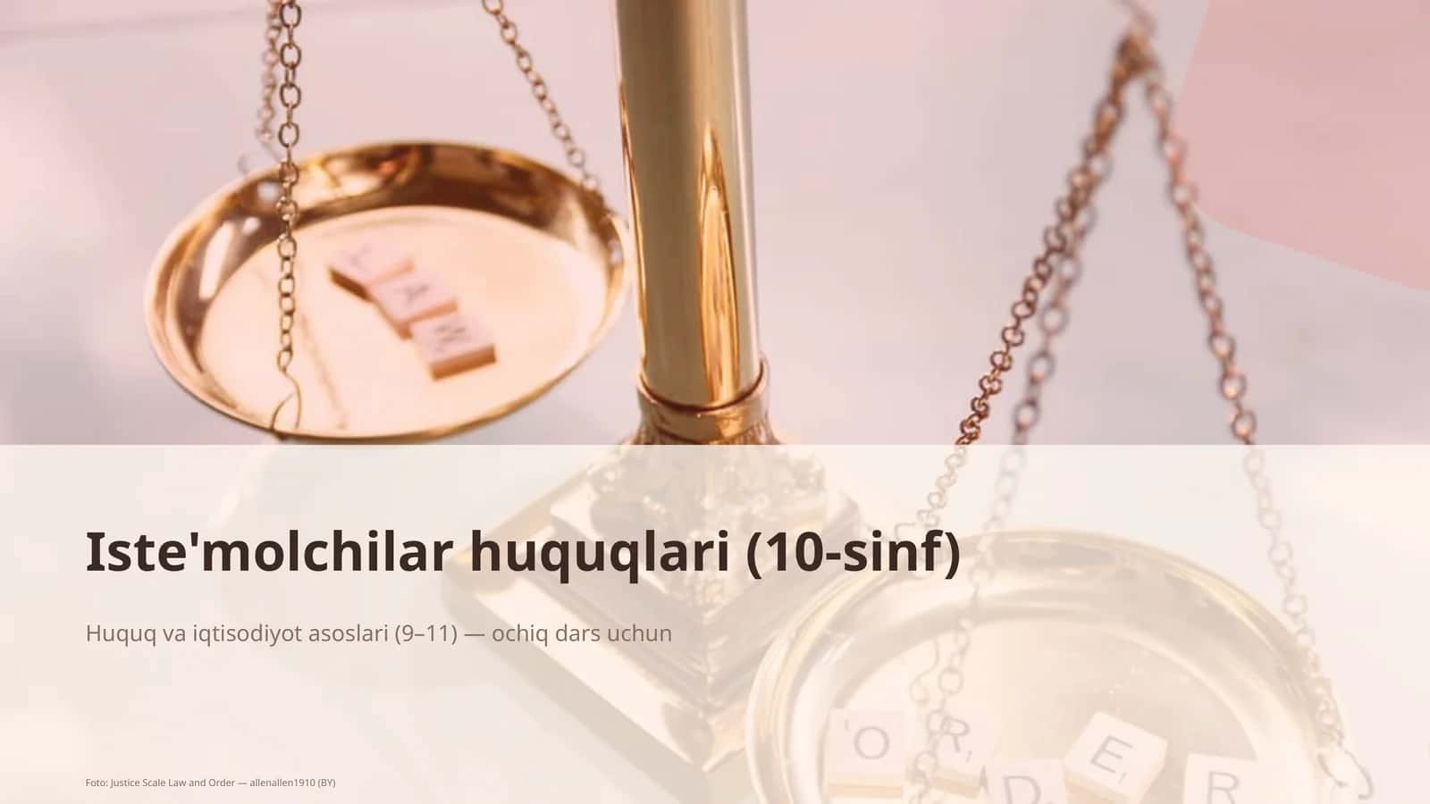 Iste'molchilar huquqlari (10-sinf)