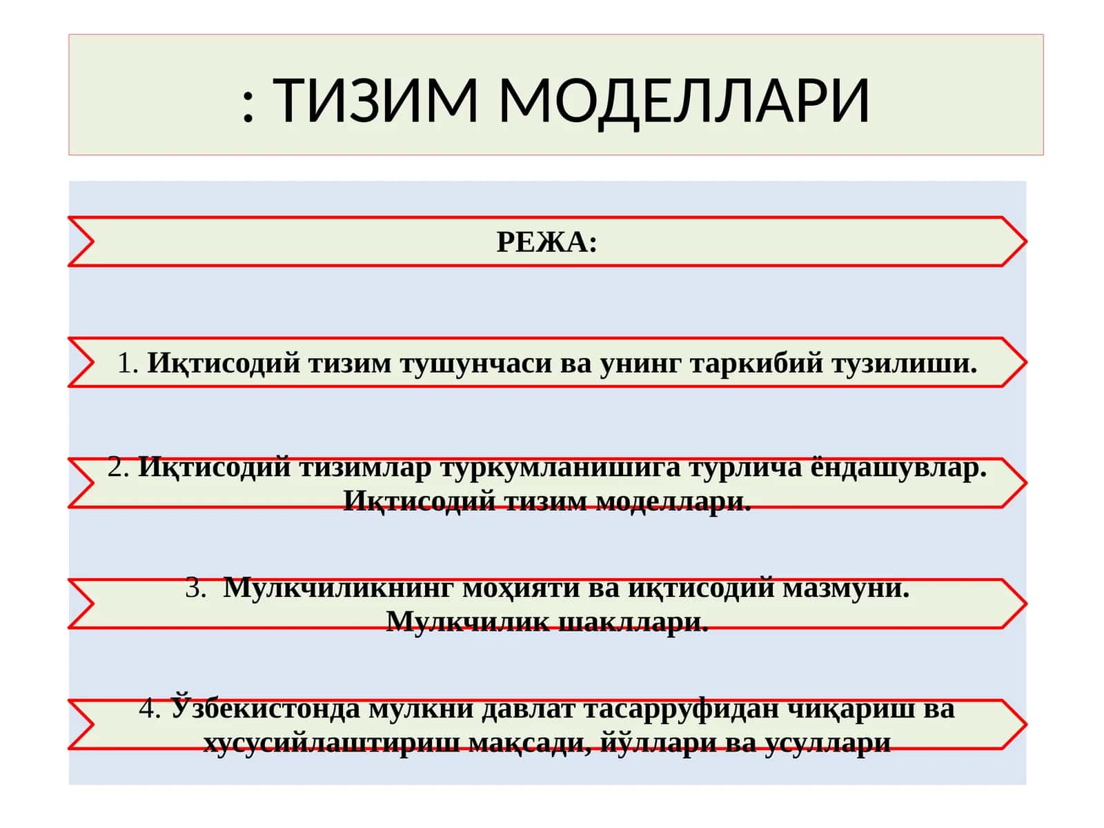Тизим Моделлари