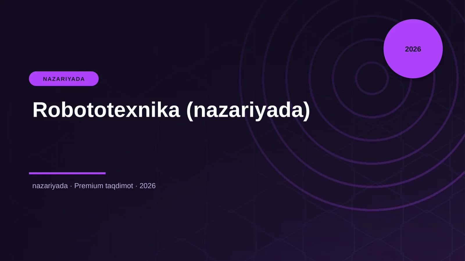 Robototexnika (nazariyada)