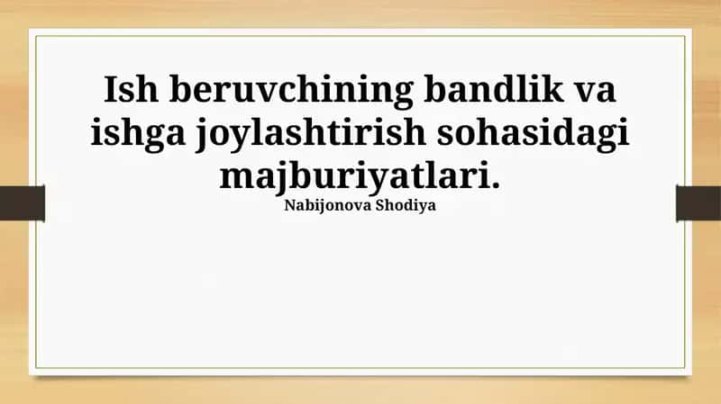 Mehnat nizolari vaularini hal qilish