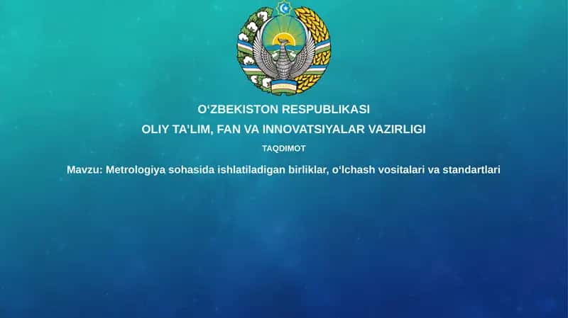 Metrologiya sohasida ishlatiladigan birliklar, oʻlchash vositalari va standartlari