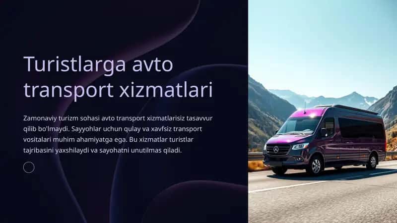 Turistlarga avto transport xizmatlari