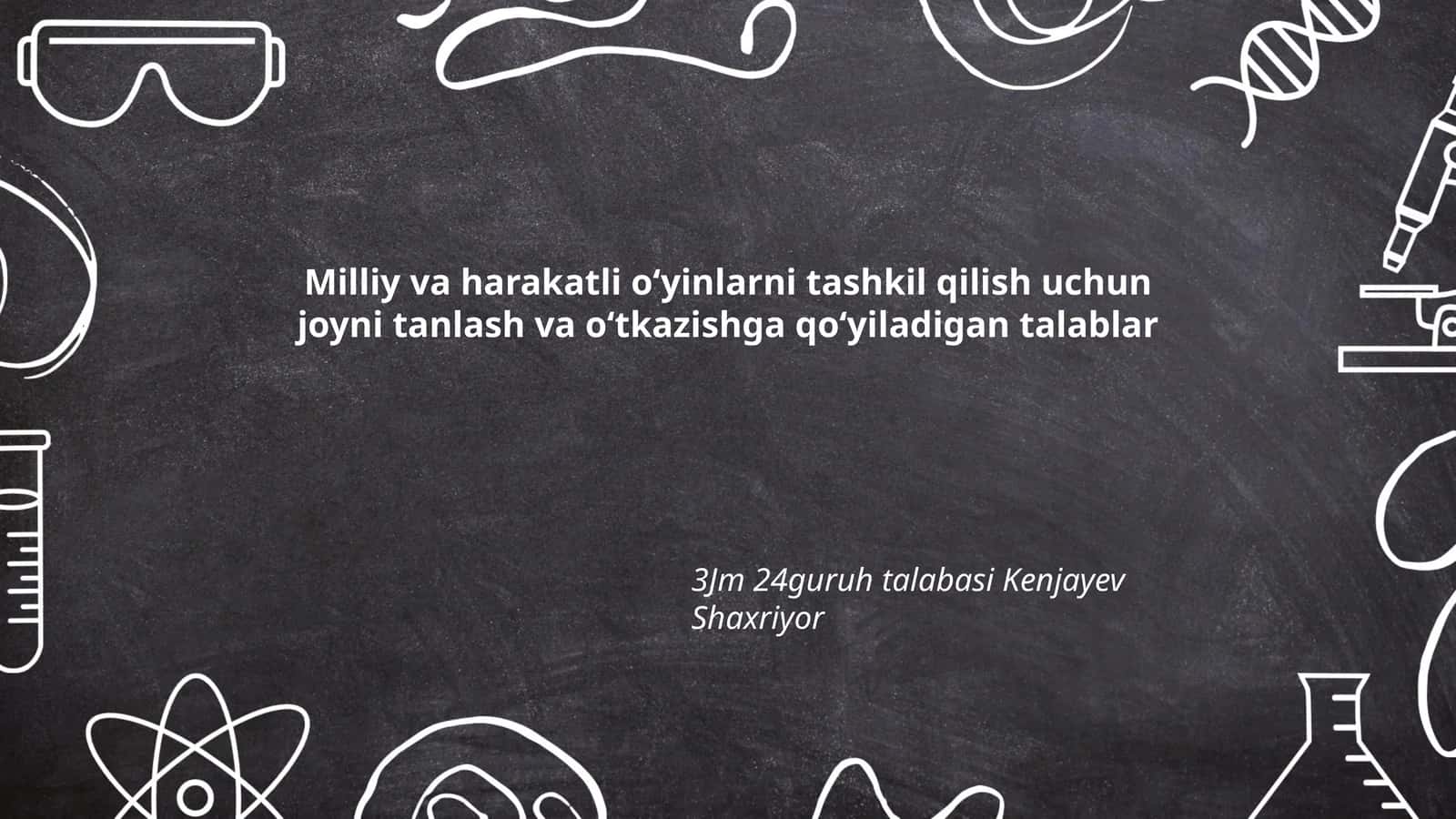 Milliy va harakatli o‘yinlarni tashkil qilish uchun joyni tanlash va o‘tkazishga qo‘yiladigan talablar