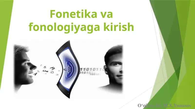 Fonetika va fonologiya
