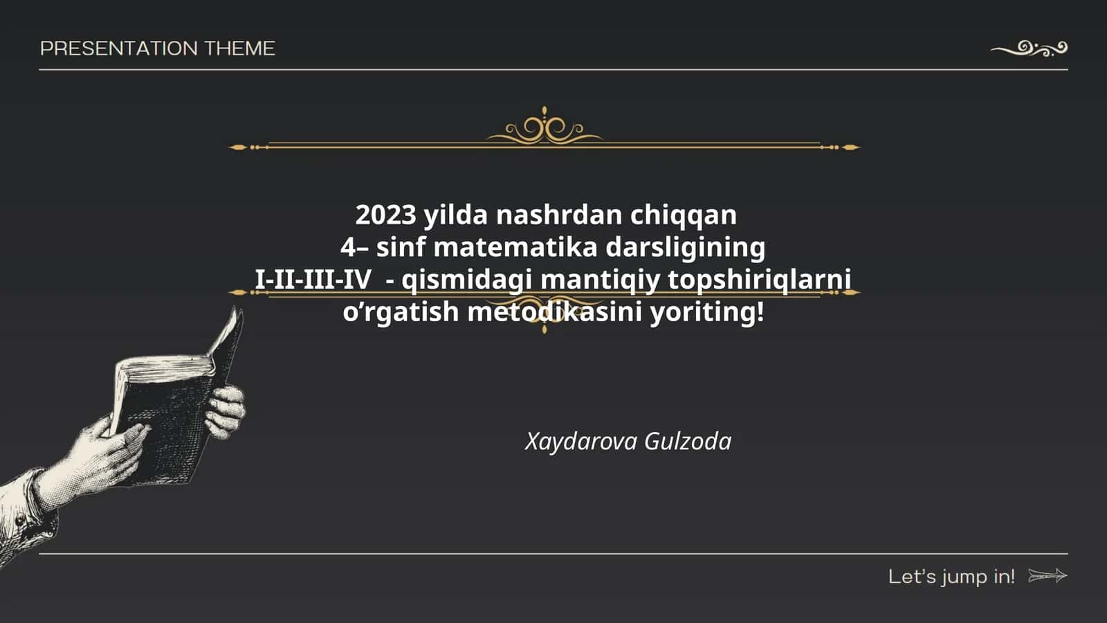 4– sinf matematika darsligi mantiqiy topshiriqlar metodikasi