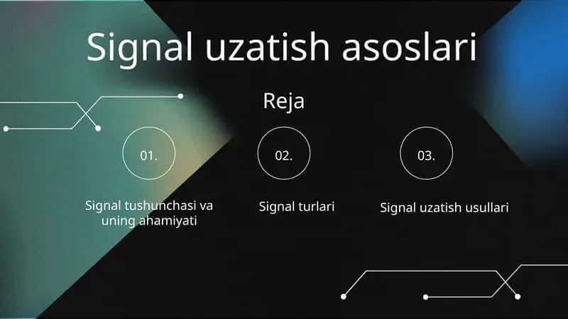 Signal uzatish asoslari