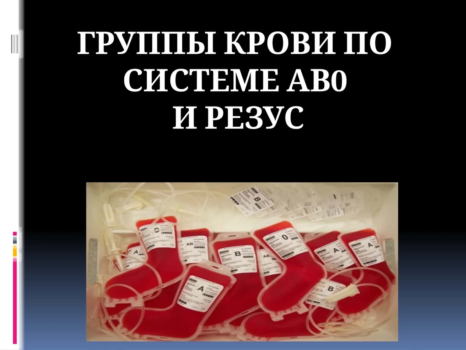 группы крови по системе AB0 и Резус