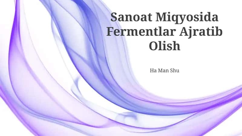 Fermentlar Ajratib Olish