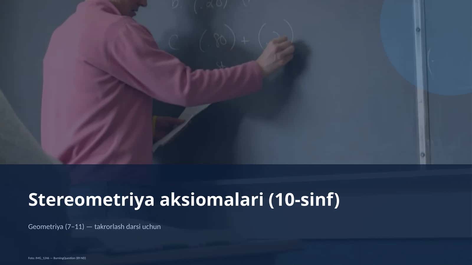 Stereometriya aksiomalari (10-sinf)