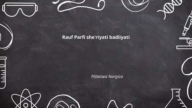 Rauf Parfi she'riyati badiiyati