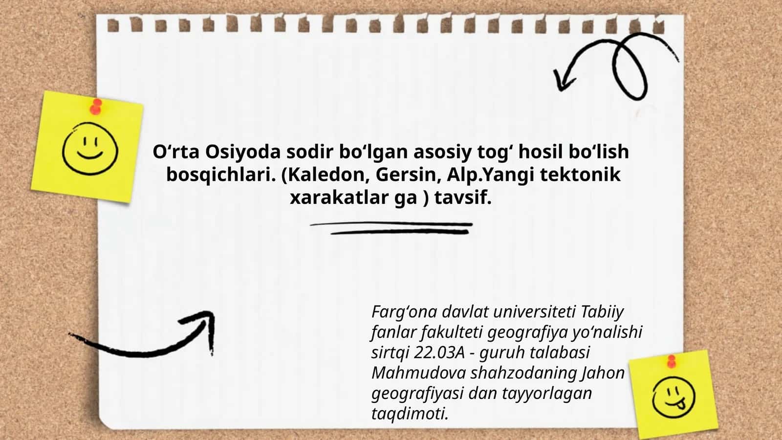 Jahon geografiyasi dan tayyorlagan taqdimoti