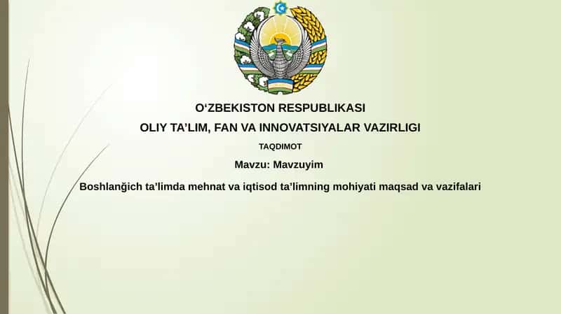 Mehnat va iqtisodiy ta'limning mohiyati va ahamiyati