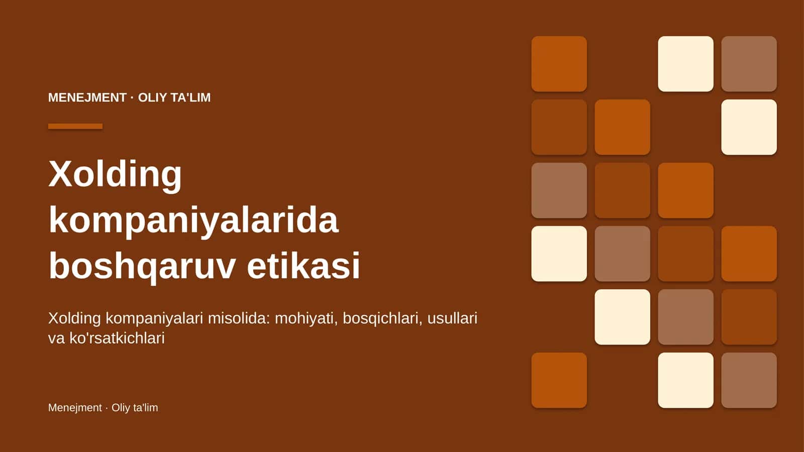 xolding kompaniyalarida boshqaruv etikasi 5316