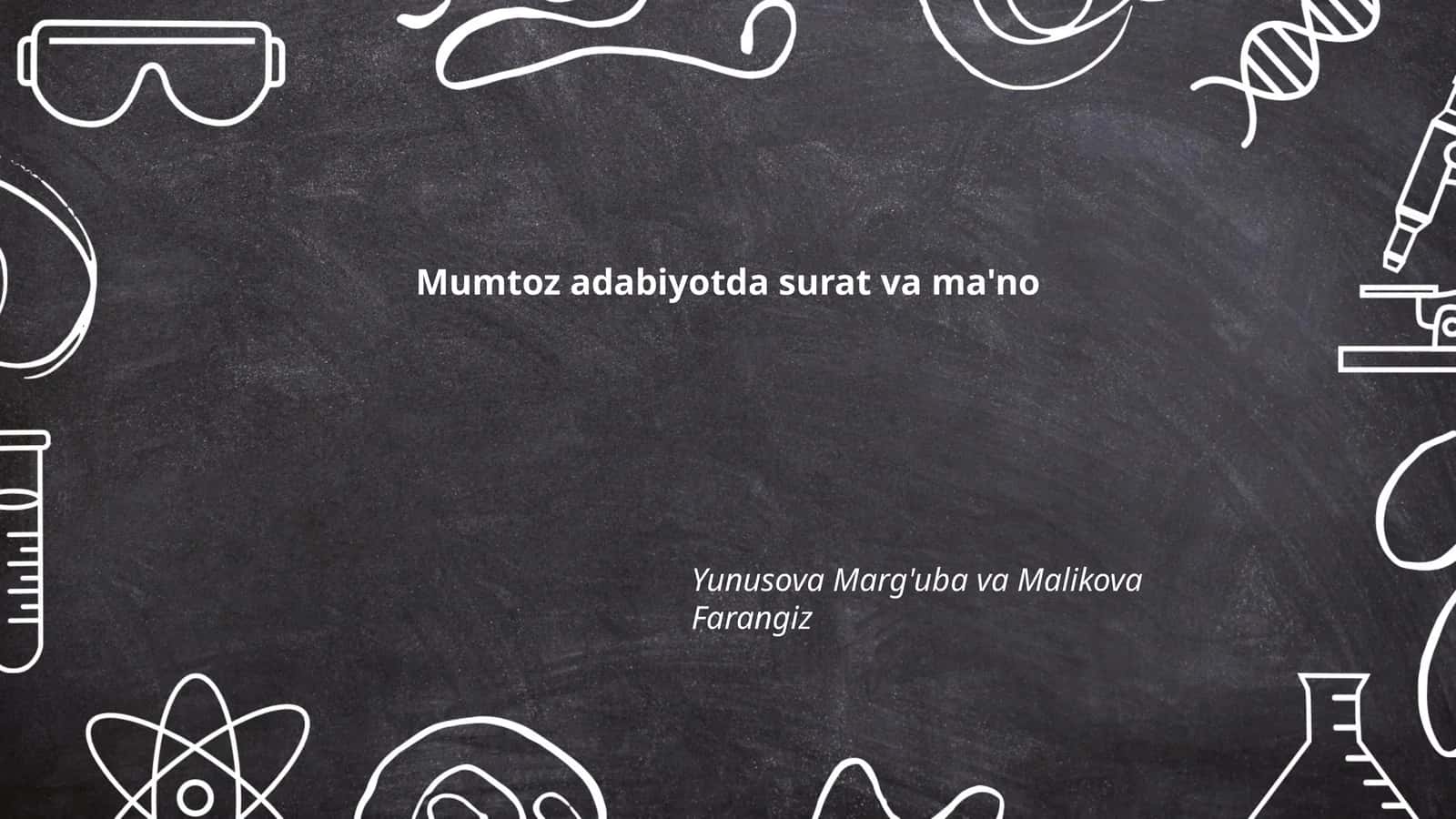 Mumtoz adabiyotda surat va ma'no
