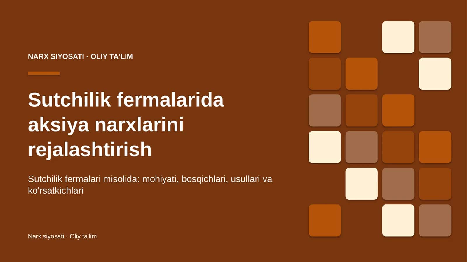 sutchilik fermalarida aksiya narxlarini rejalashtirish 4549