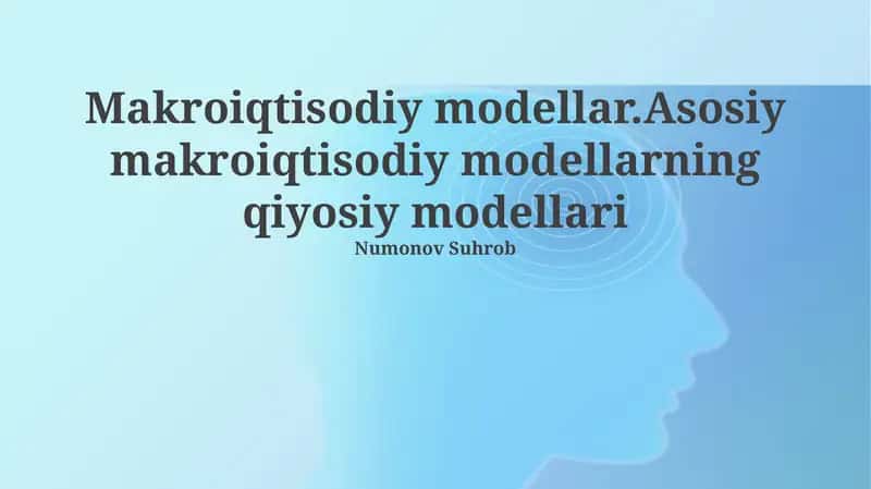 Makroiqtisodiy modellar