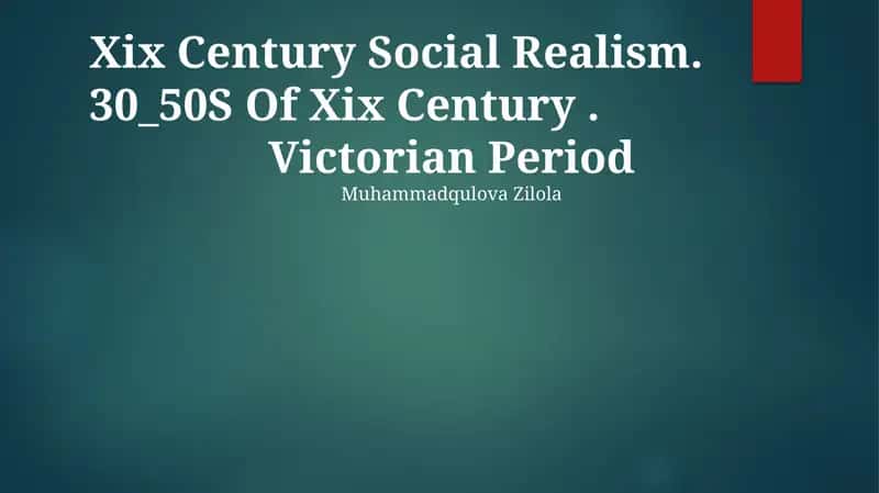 Xix Century Social Realism. 30_50S Of Xix Century
