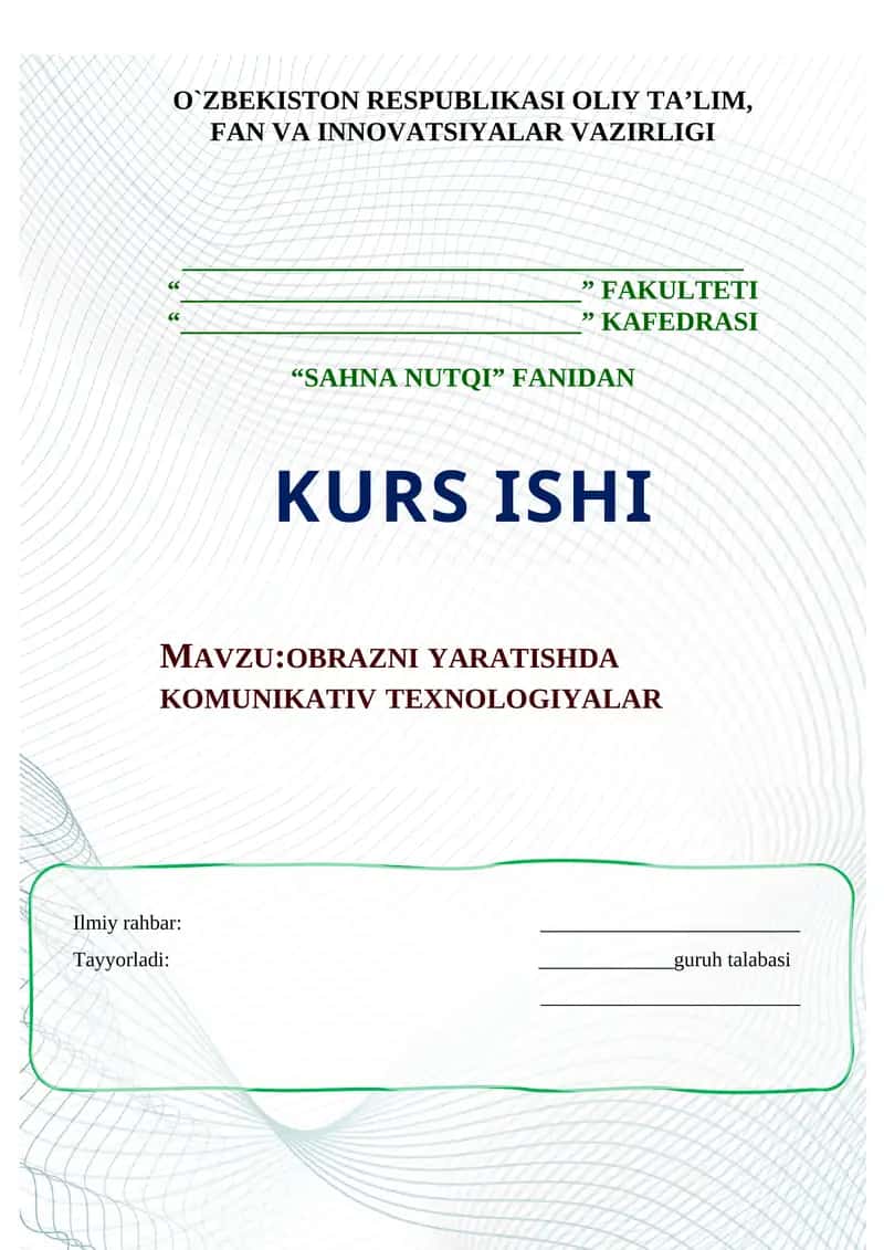 OBRAZNI YARATISHDA KOMUNIKATIV TEXNOLOGIYALAR