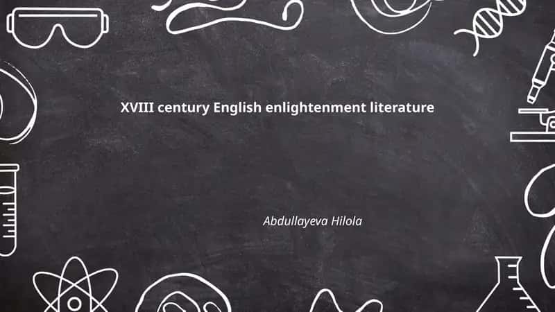 XVIII century English enlightenment literature