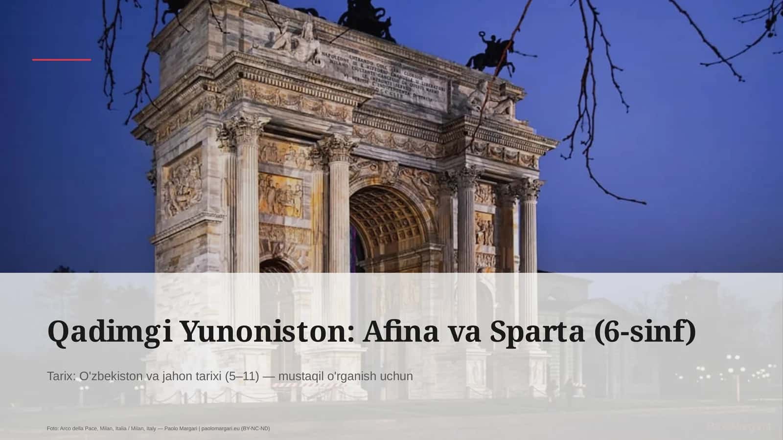 Qadimgi Yunoniston: Afina va Sparta (6-sinf)