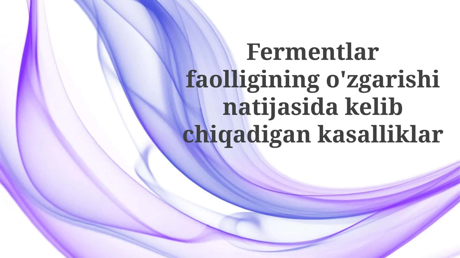 Enzimlar va Metabolik Kasalliklar
